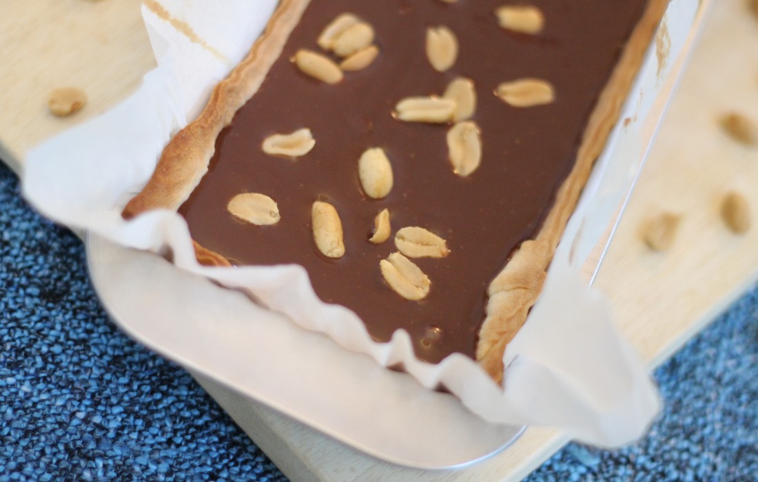 tarte au chocolat et au caramel