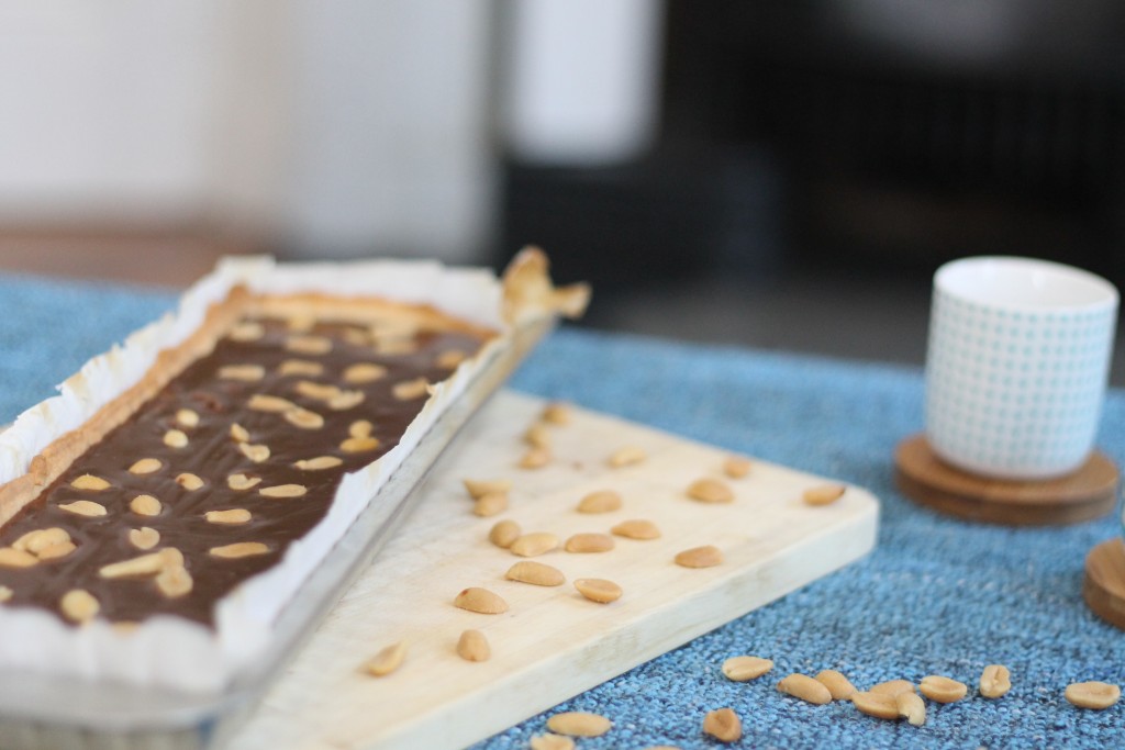 tarte au chocolat et au caramel