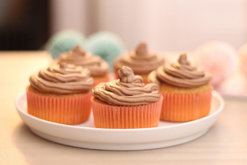 cupcake vanille glaçage nutella