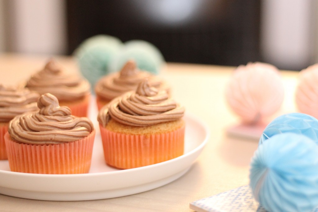 cupcake vanille glaçage nutella