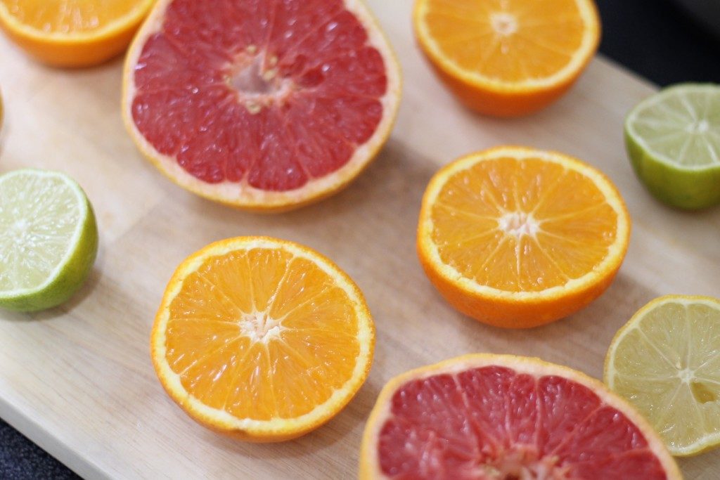 jus orange, pamplemousse et citron