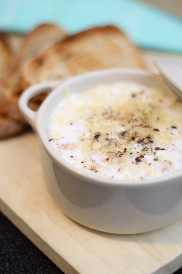 oeuf cocotte lardons fromage