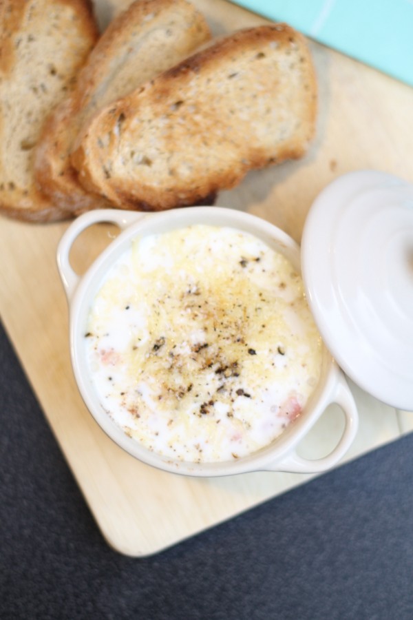 oeuf cocotte lardons fromage