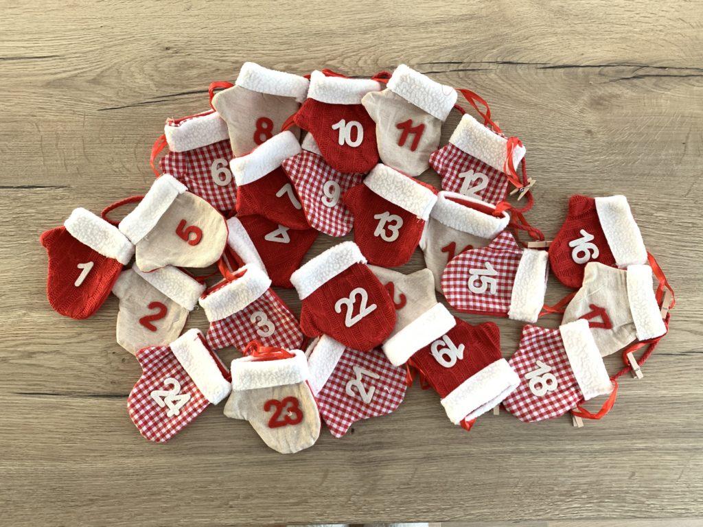 calendrier de l'Avent fait maison